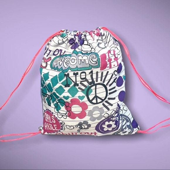 Handmade String Bag Durable Zipper Pocket Tote Backpack - Picture 7 of 16